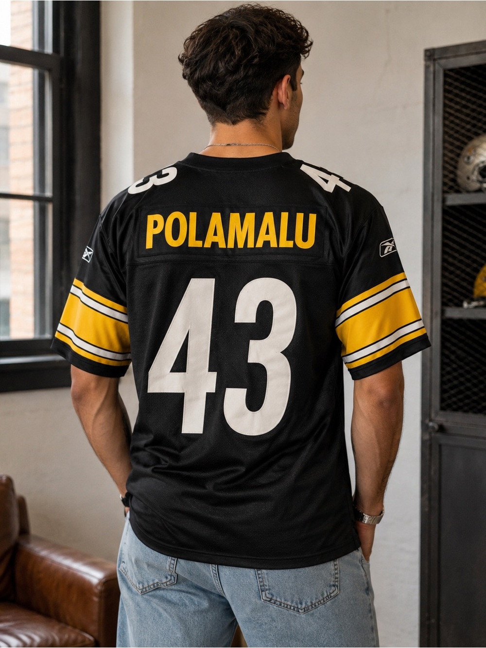Black Football Jersey with Number 43